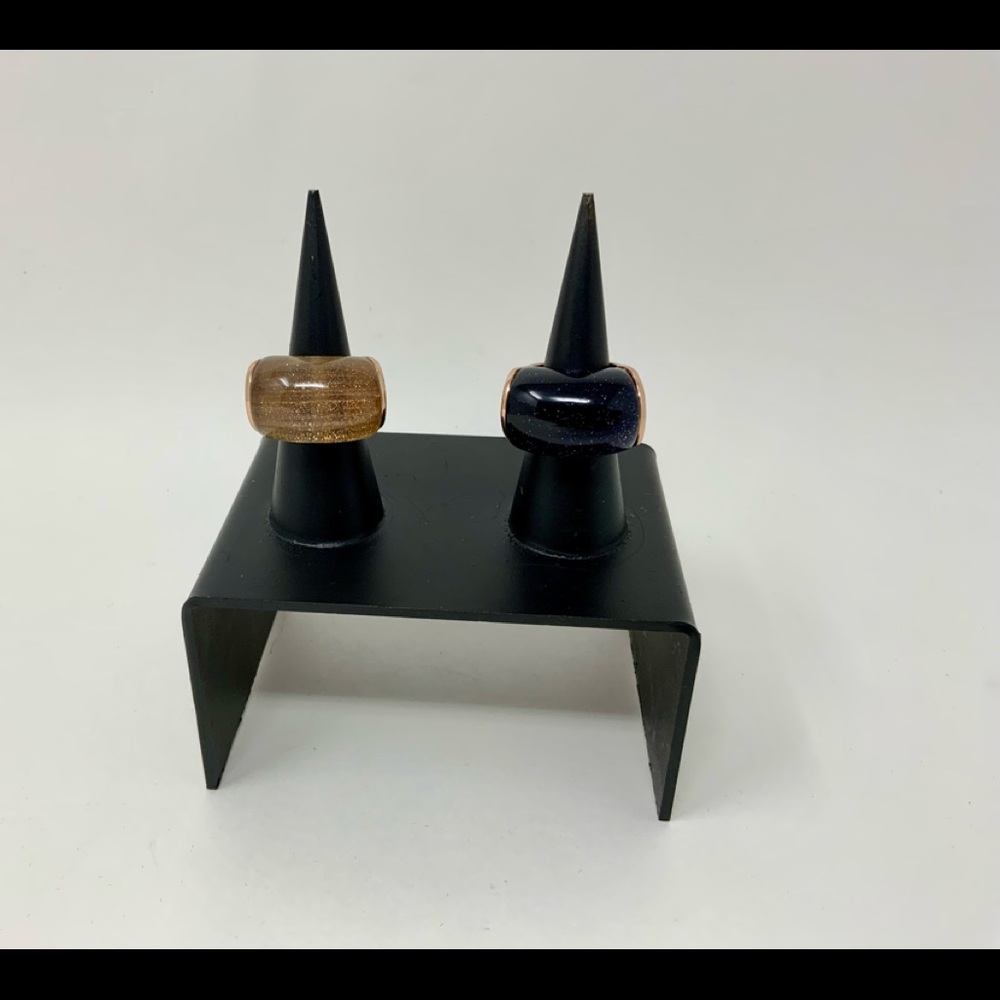 Honey and gold sparkling sunstone ring